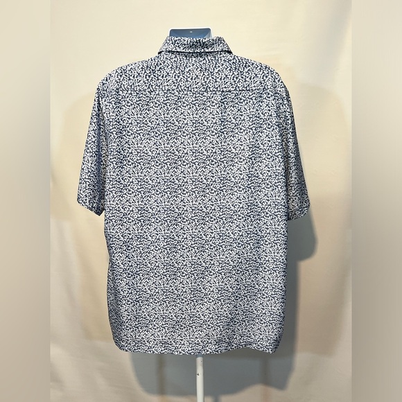 REUNION Men’s‎ cadet blue droplets design short sleeve shirt size L. - Picture 7 of 12